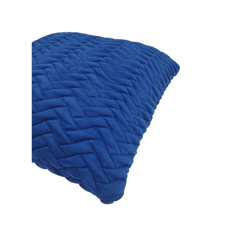 F-CU101-RB Lilly cushion in royal blue suede
