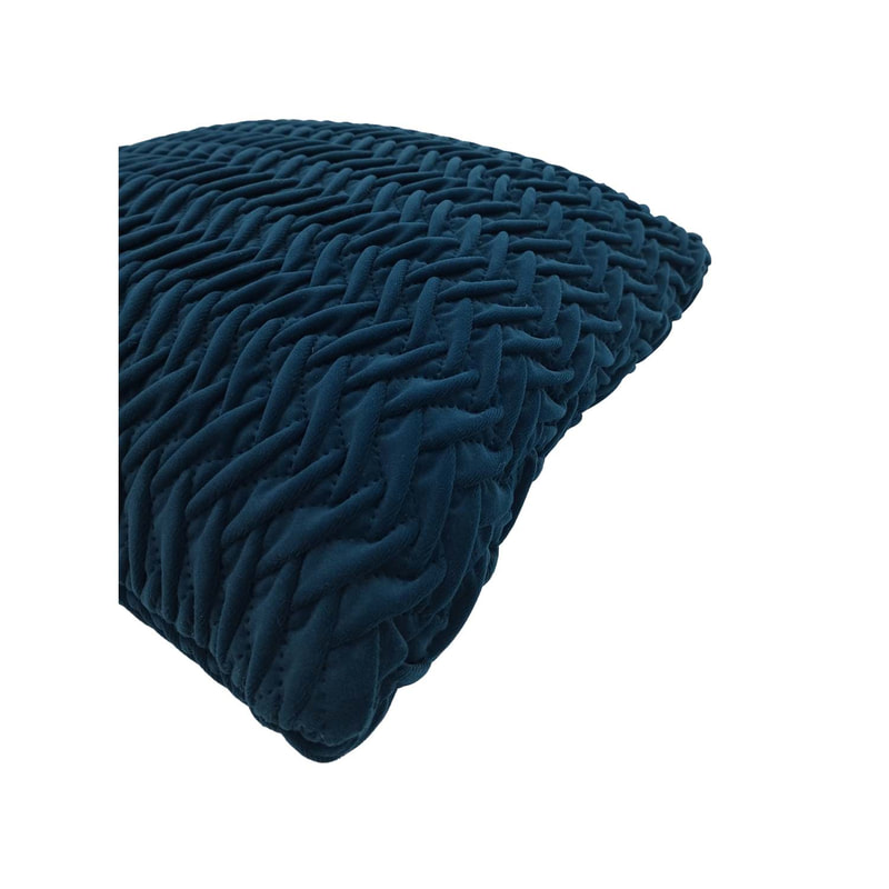 F-CU101-TL Lilly cushion in teal suede