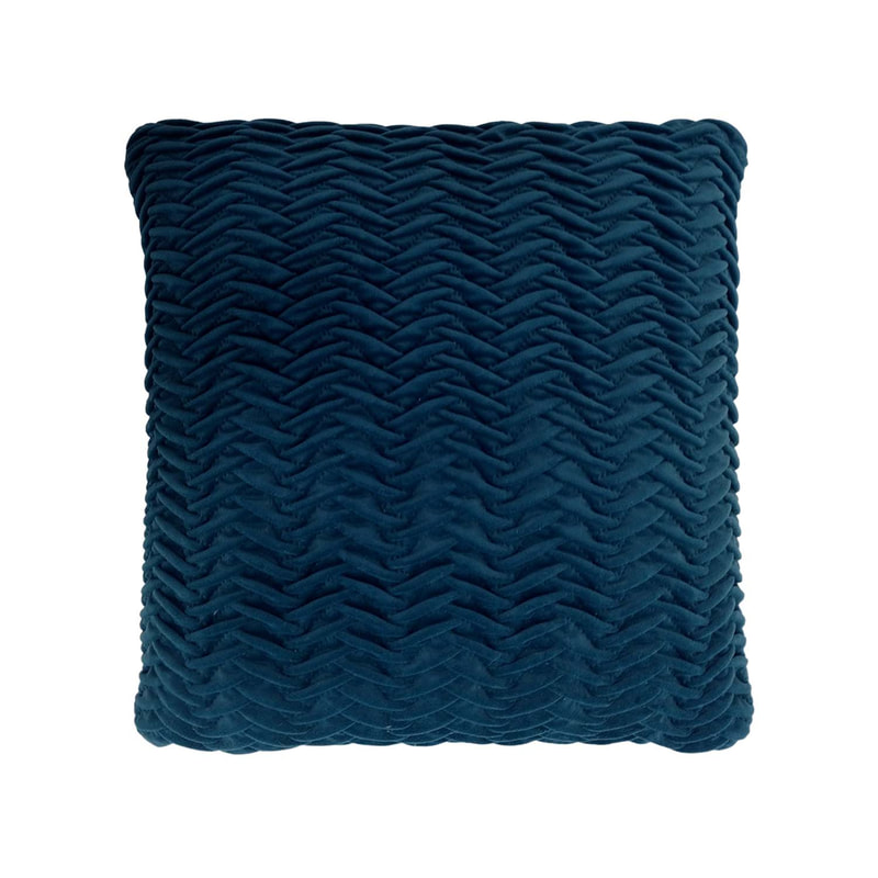 F-CU101-TL Lilly cushion in teal suede