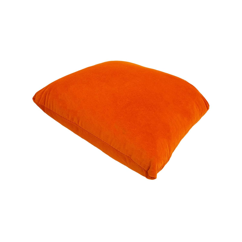 F-CU106-OR Carli cushion in orange suede