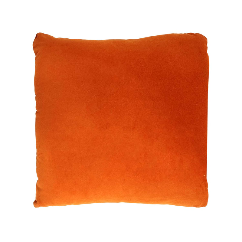 F-CU106-OR Carli cushion in orange suede
