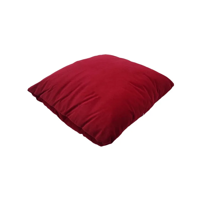 F-CU106-DR Carli cushion in in dark red velvet