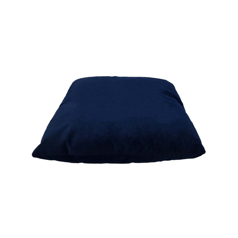 F-CU106-MB Carli cushion in midnight blue velvet