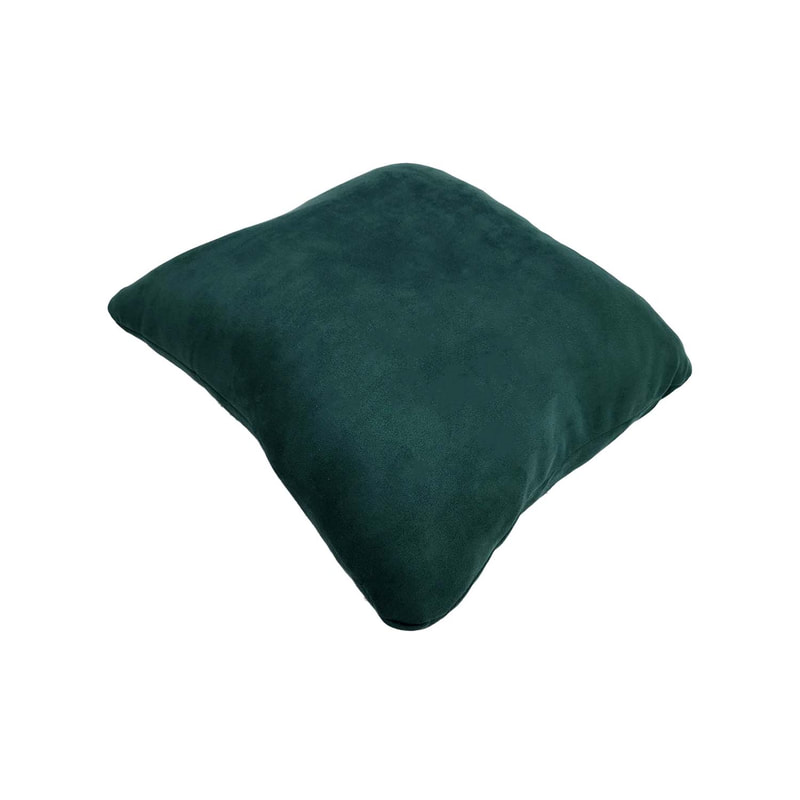 F-CU106-EG Carli cushion in emerald green suede