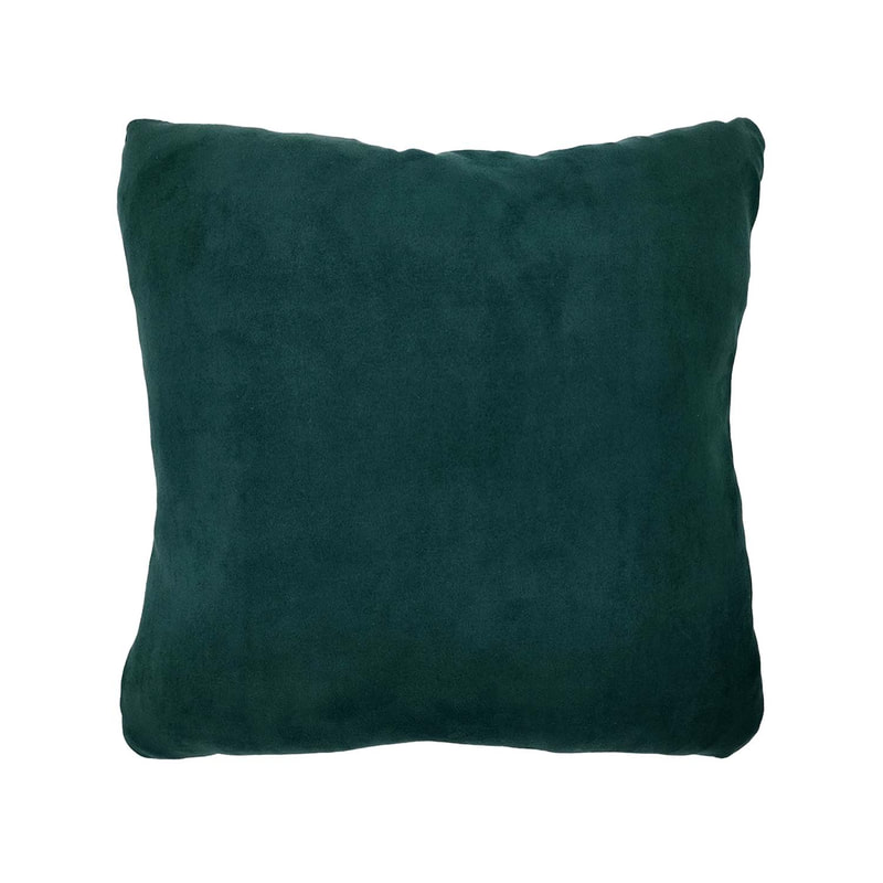 F-CU106-EG Carli cushion in emerald green suede
