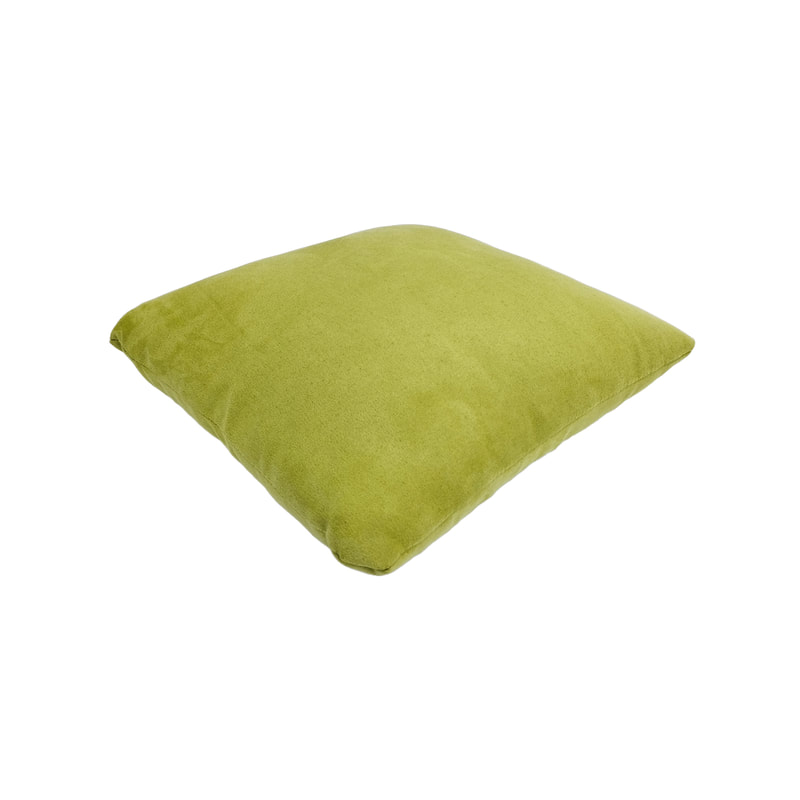 F-CU106-GL Carli cushion in lime green suede