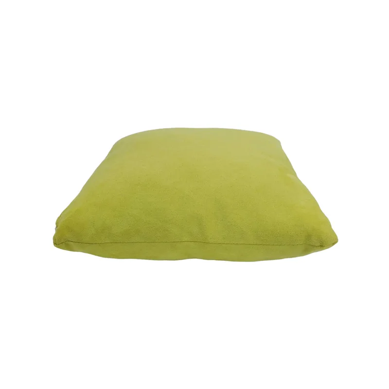 F-CU106-GL Carli cushion in lime green suede