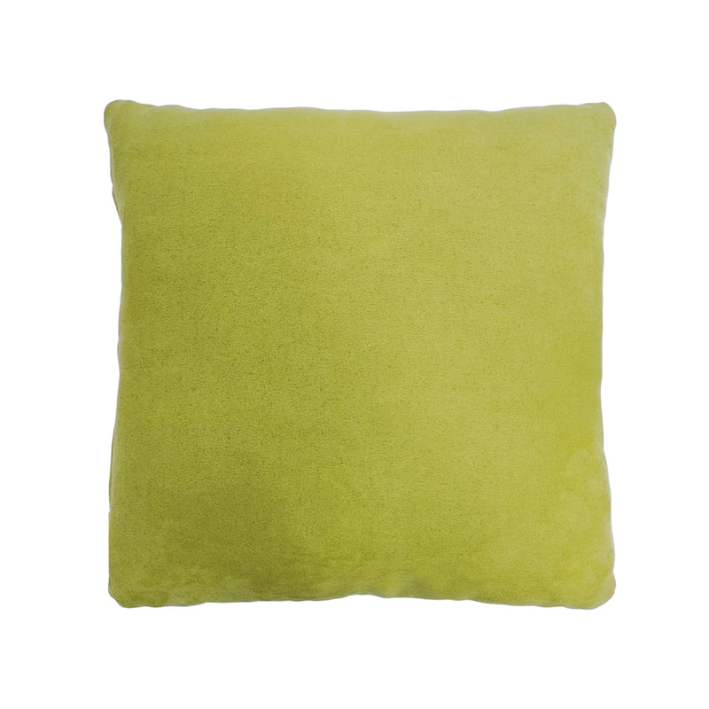 F-CU106-GL Carli cushion in lime green suede