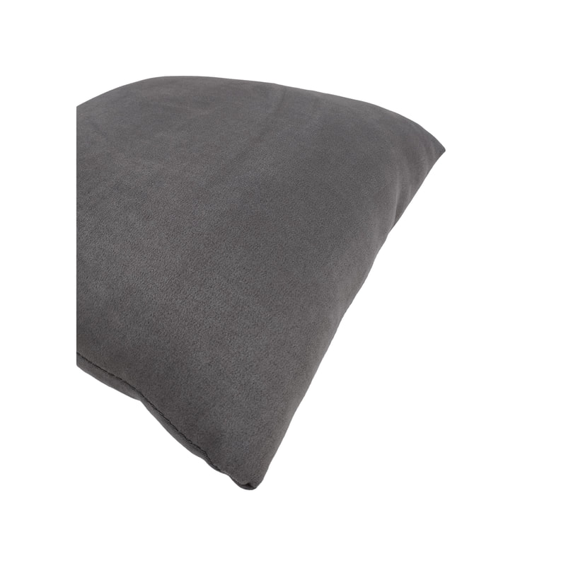 F-CU106-GY Carli cushion in mid grey suede