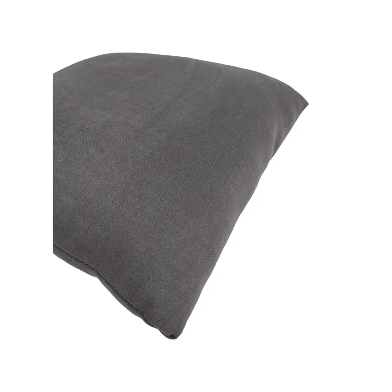 F-CU106-GY Carli cushion in mid grey suede