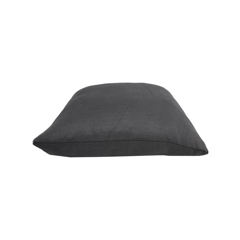 F-CU106-GY Carli cushion in mid grey suede