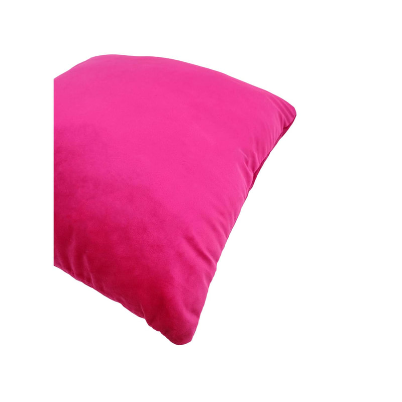 F-CU106-HP Carli cushion in hot pink suede