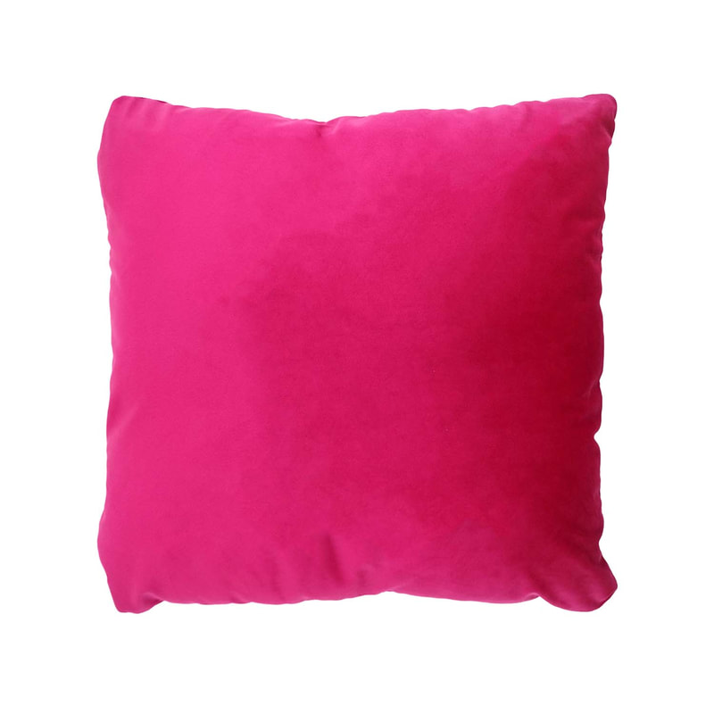 F-CU106-HP Carli cushion in hot pink suede