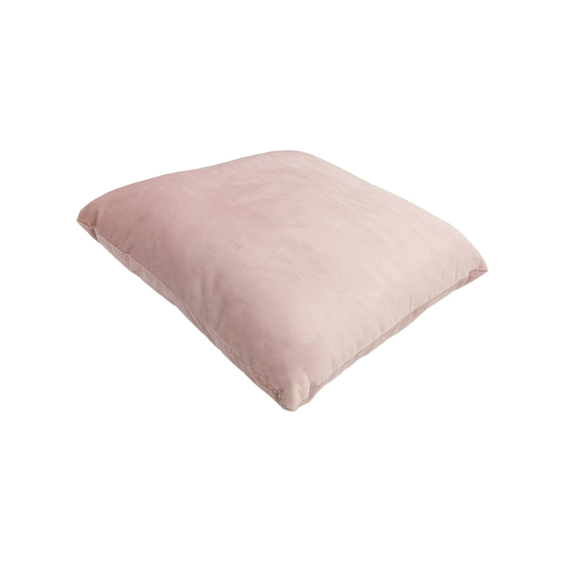 F-CU106-LP Carli cushion in light pink suede