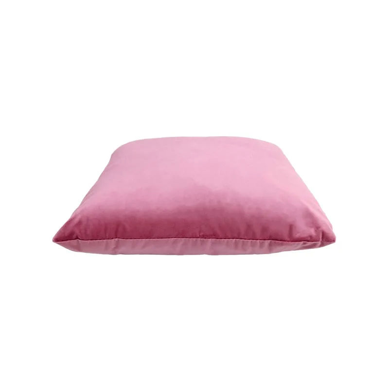F-CU106-PI Carli cushion in mid pink suede