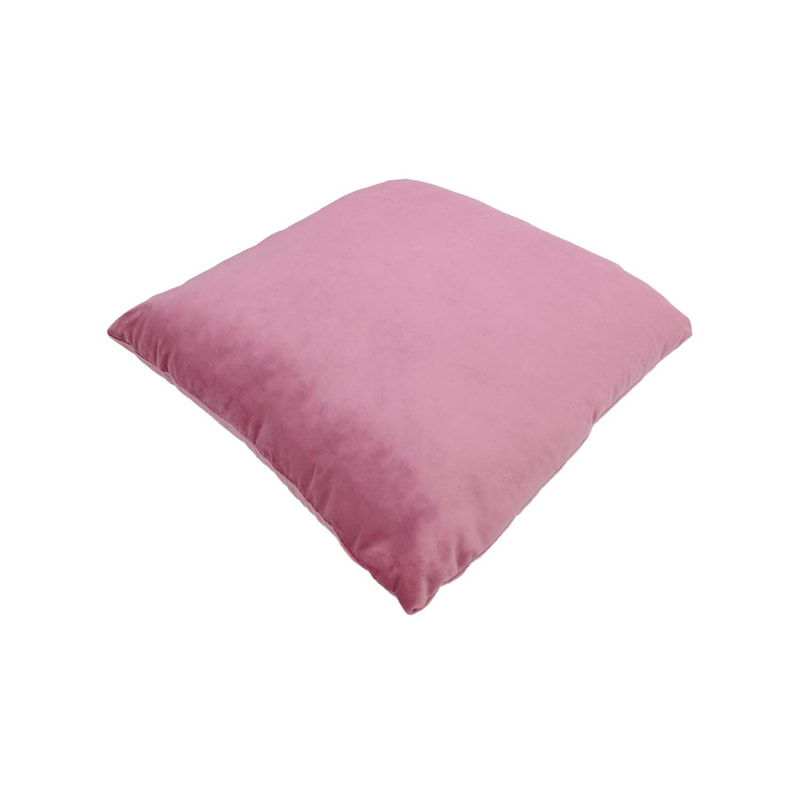 F-CU106-PI Carli cushion in mid pink suede