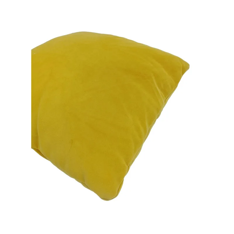F-CU106-YL Carli cushion in yellow suede