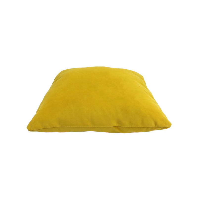 F-CU106-YL Carli cushion in yellow suede