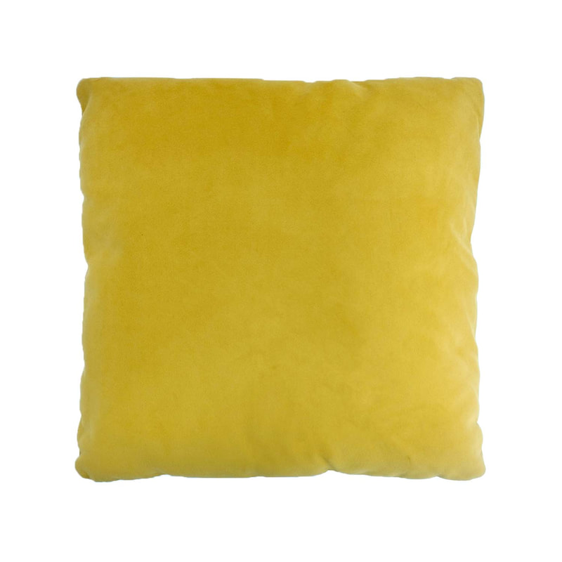 F-CU106-YL Carli cushion in yellow suede