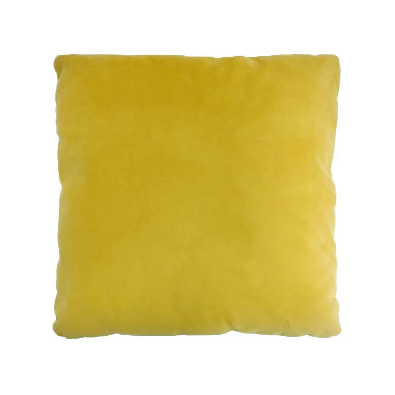 F-CU106-YL Carli cushion in yellow suede
