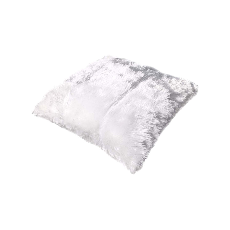 F-CW109-WH 40cm x 40cm Misa Cushion in white suede fabric