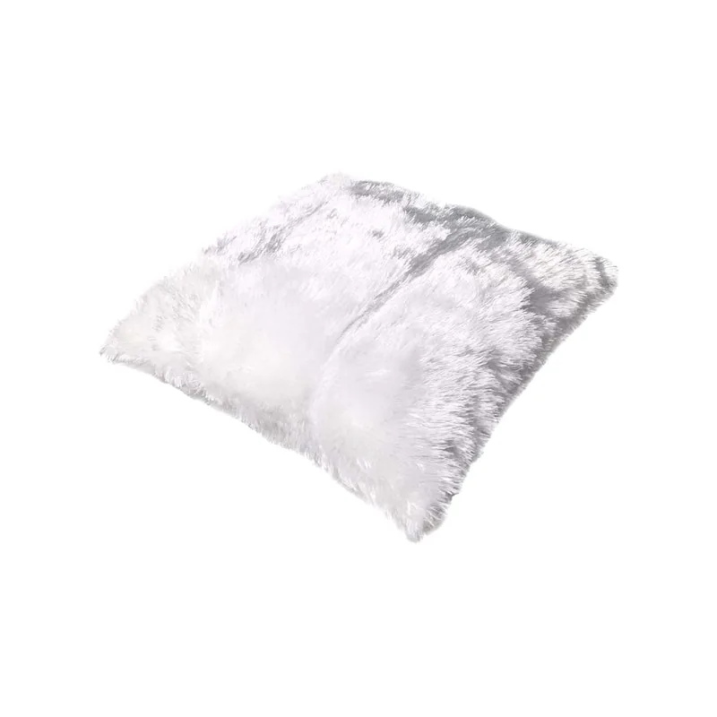 F-CW109-WH 40cm x 40cm Misa Cushion in white suede fabric