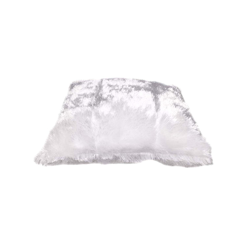 F-CW109-WH 40cm x 40cm Misa Cushion in white suede fabric