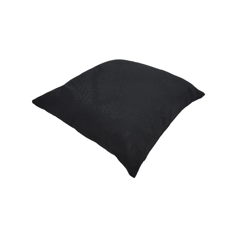 F-CW113-BX 40cm x 40cm Luca Cushion in black printed suede fabric