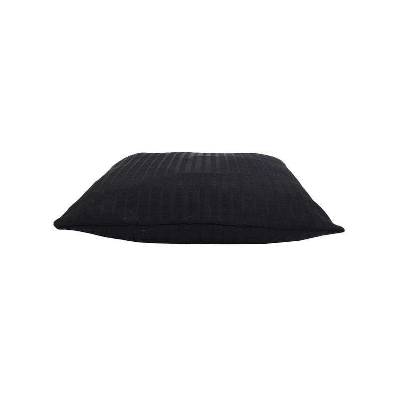 F-CW114-BX 40cm x 40cm Luca Cushion in black printed suede fabric