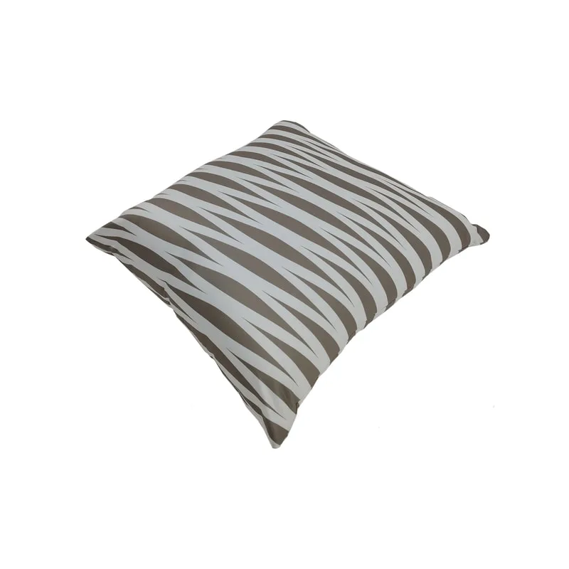 F-CW122-SI 40cm x 40cm Sansa Cushion in silver & white printed fabric