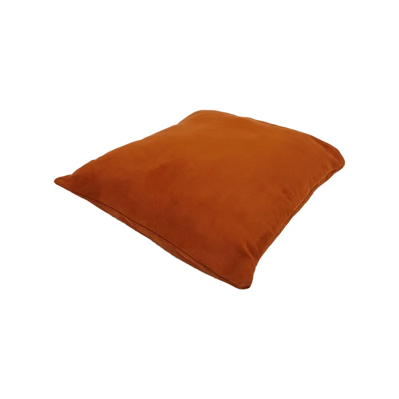 F-CW125-OR 40cm x 40cm Luca cushion in orange suede fabric