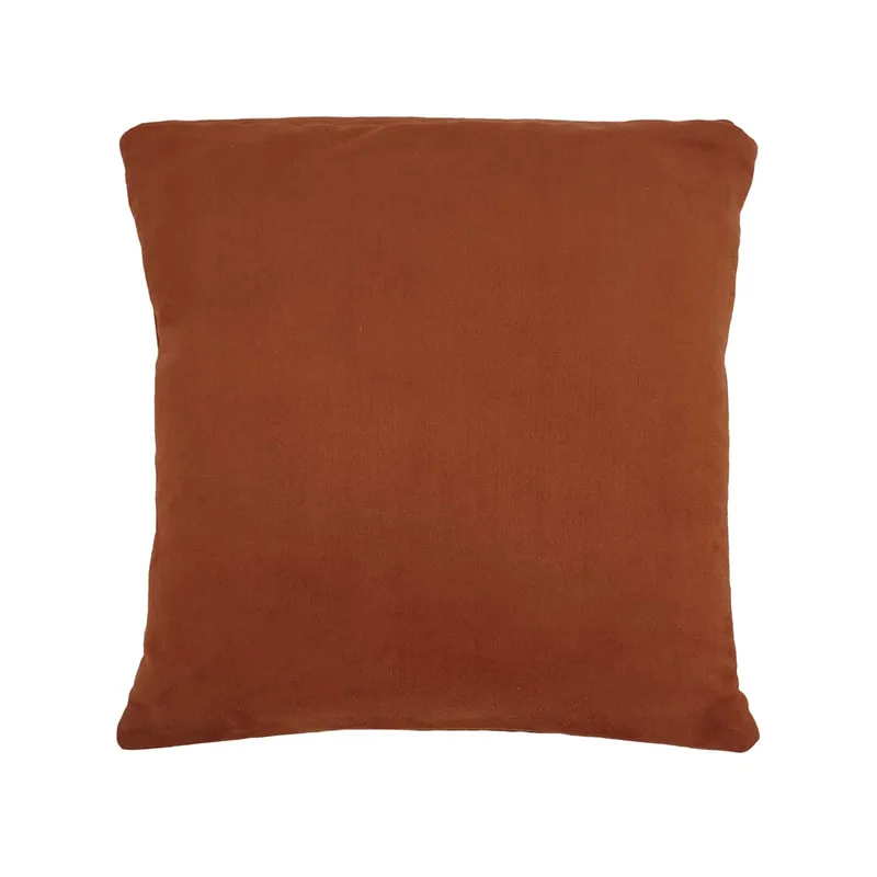 F-CW125-OR 40cm x 40cm Luca cushion in orange suede fabric