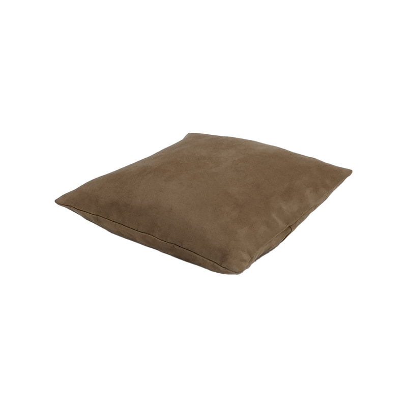 F-CW127-BR 40cm x 40cm Luca cushion in brown suede fabric