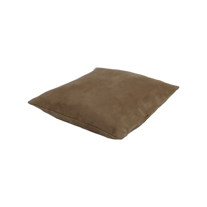 F-CW127-BR 40cm x 40cm Luca cushion in brown suede fabric