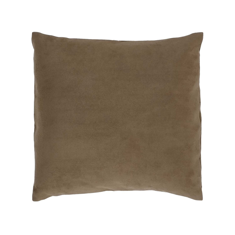 F-CW127-BR 40cm x 40cm Luca cushion in brown suede fabric