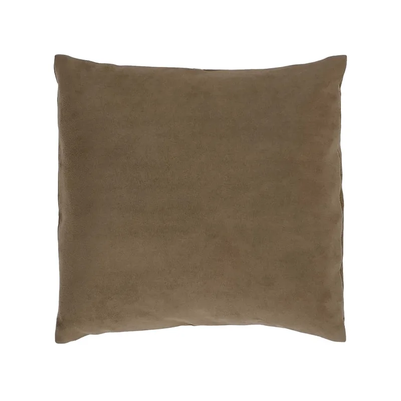 F-CW127-BR 40cm x 40cm Luca cushion in brown suede fabric