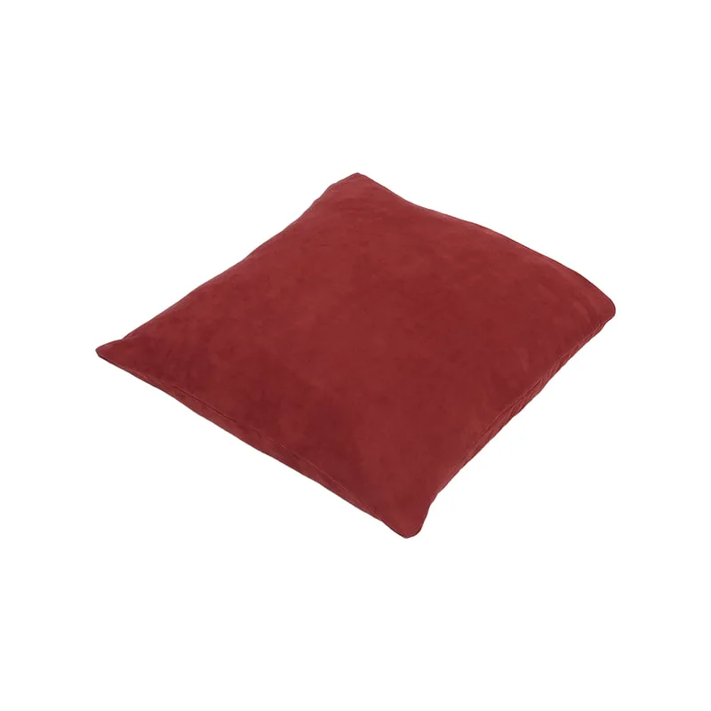 F-CW128-DR 40cm x 40cm Luca cushion - dark red suede fabric