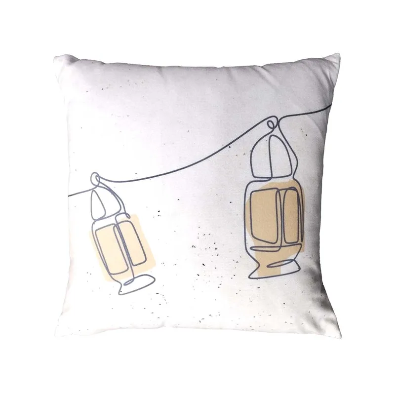 F-CW172-OW for 40cm x 40cm Maha cushion in off white with printed image on top