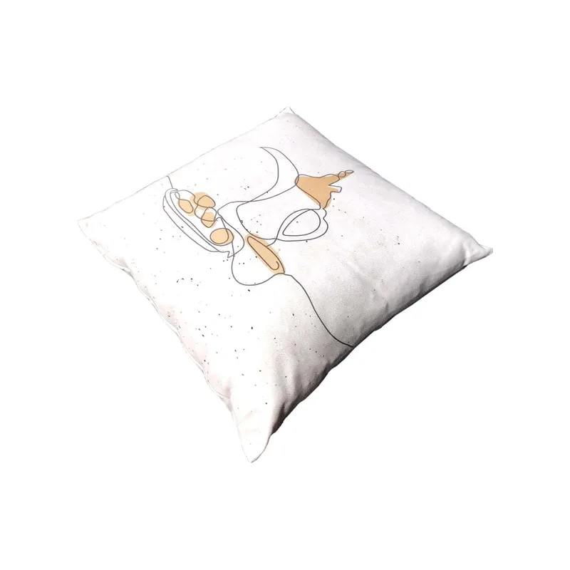 F-CW173-OW for 40cm x 40cm Maha cushion in off white with printed image on top