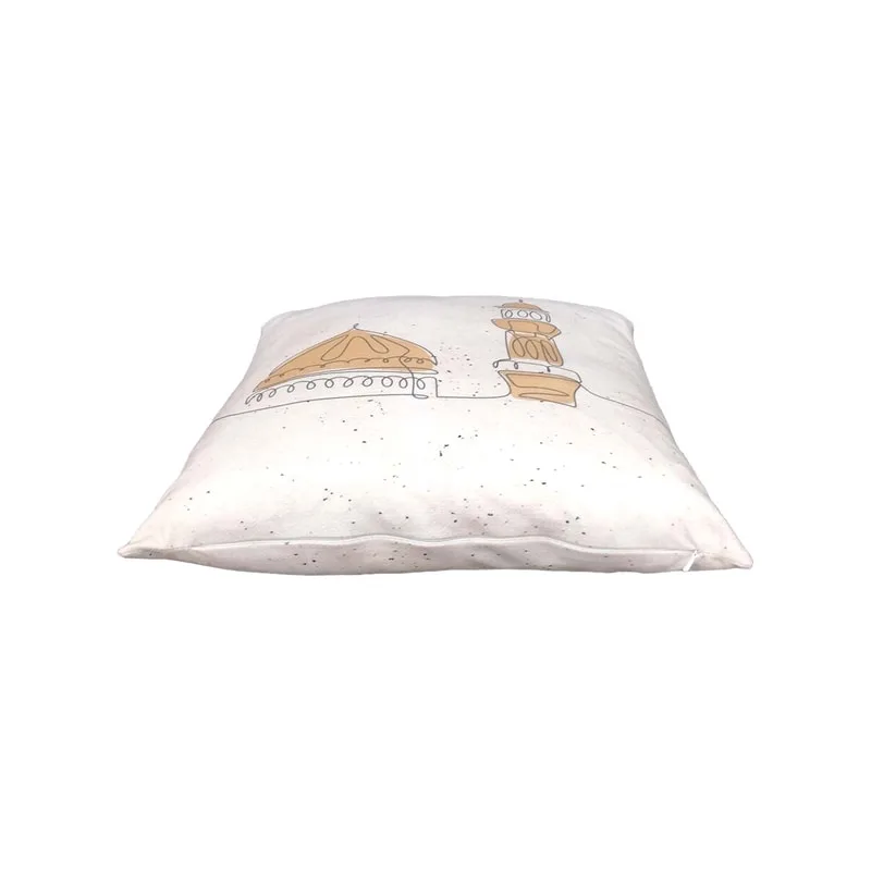 F-CW174-OW for 40cm x 40cm Maha cushion in off white with printed image on top
