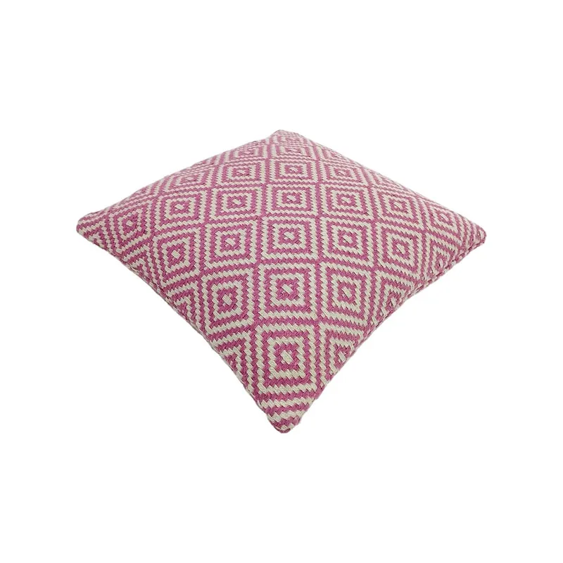 F-CW204-WP Eloise cushion in pink and white pattern