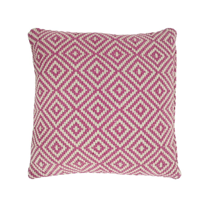 F-CW204-WP Eloise cushion in pink and white pattern