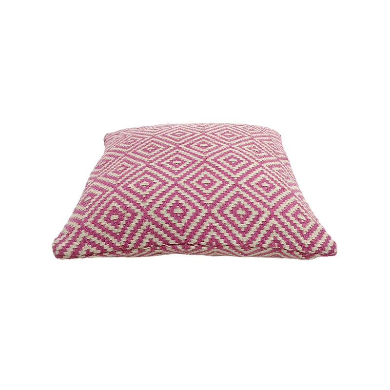 F-CW204-WP Eloise cushion in pink and white pattern