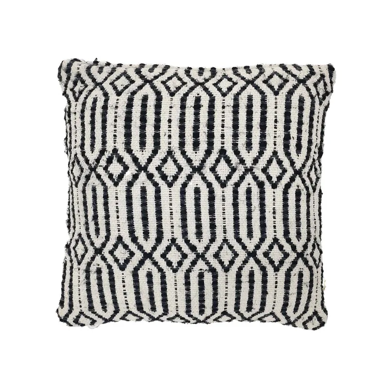 F-CW209-BW Harrison Cushion in black and white fabric