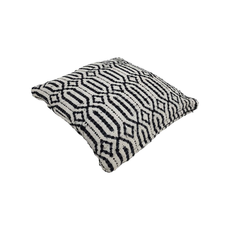 F-CW209-BW Harrison Cushion in black and white fabric