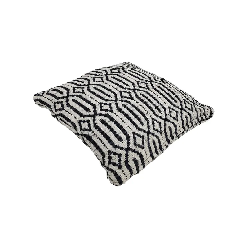 F-CW209-BW Harrison Cushion in black and white fabric