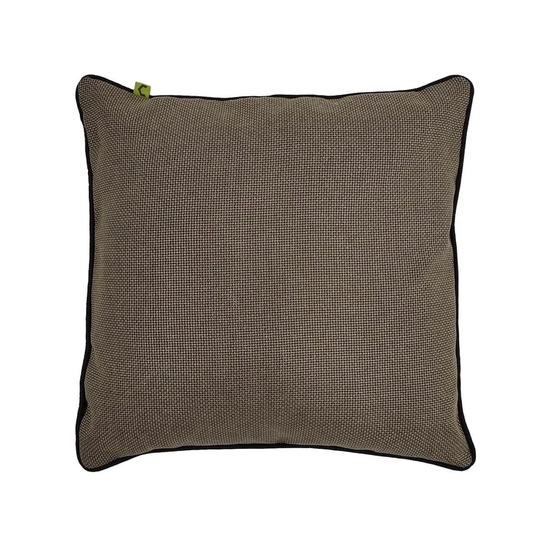 F-CX130-BR 45cm x 45 Mimi cushion in brown textured fabric with piping on sides 