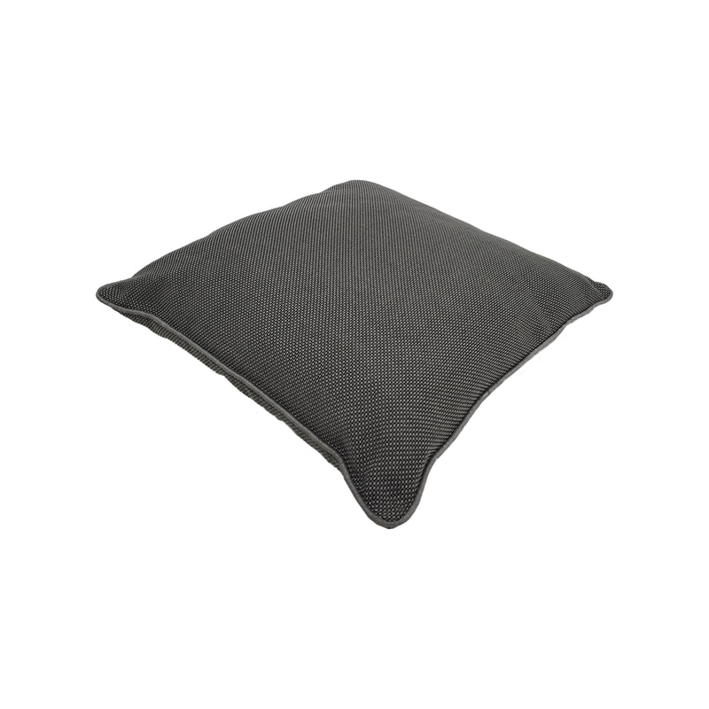 F-CX130-DG 45cm x 45cm Mimi cushion in dark grey textured fabric with piping on sides 