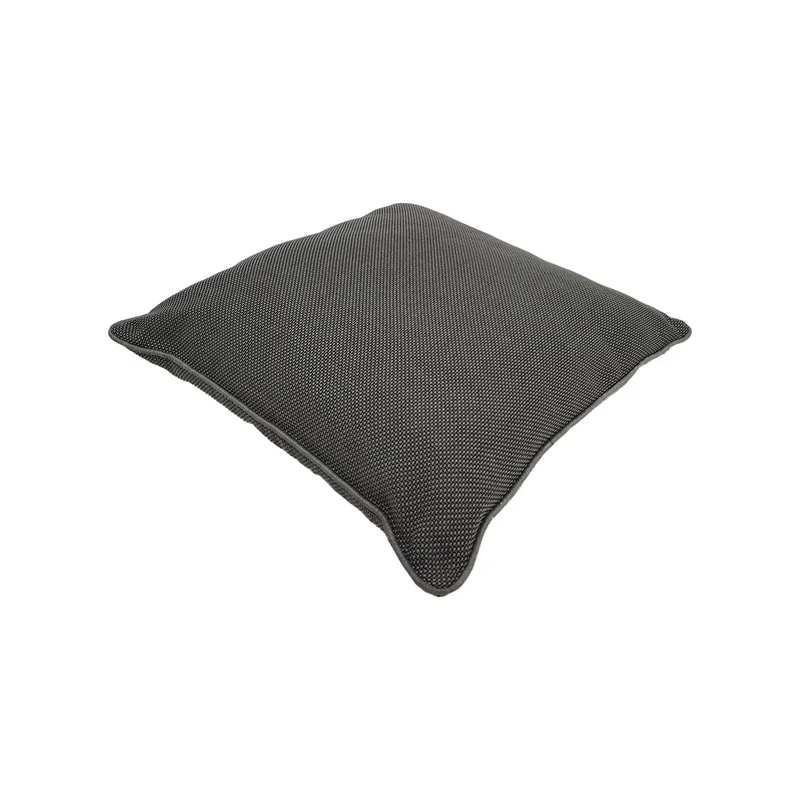 F-CX130-DG 45cm x 45cm Mimi cushion in dark grey textured fabric with piping on sides 