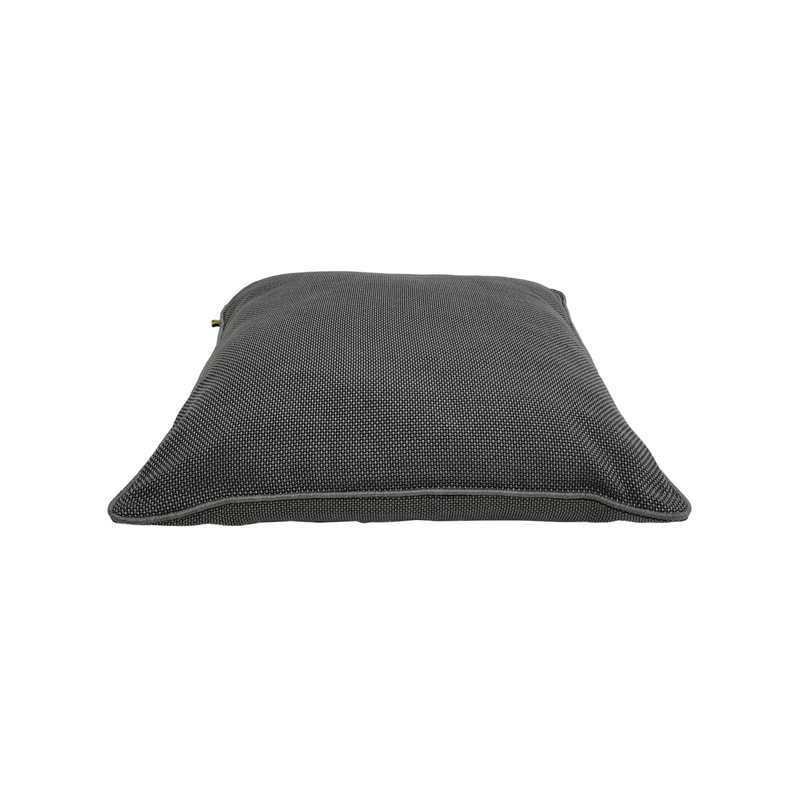 F-CX130-DG 45cm x 45cm Mimi cushion in dark grey textured fabric with piping on sides 